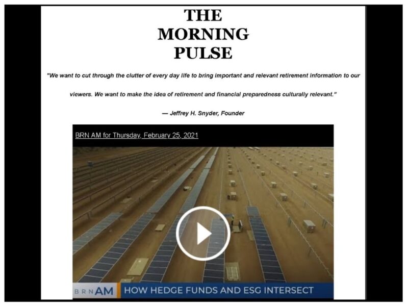 The Morning Pulse – Thursday, February 25, 2021 The Morning Pulse – Thursday, February 25, 2021